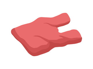 Red Plastic Bag Crumpled Illustration
