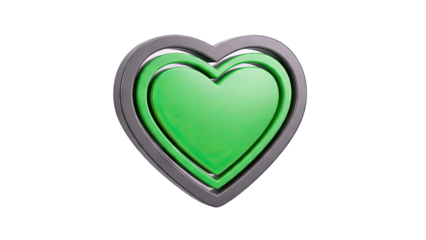 Concentric Green Heart Shape