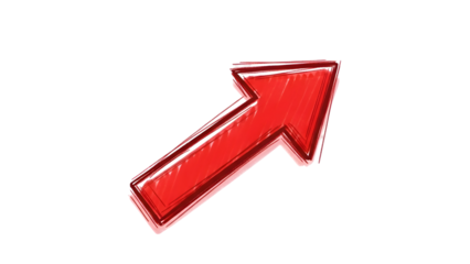 A red arrow points upwards and to the right against a black background