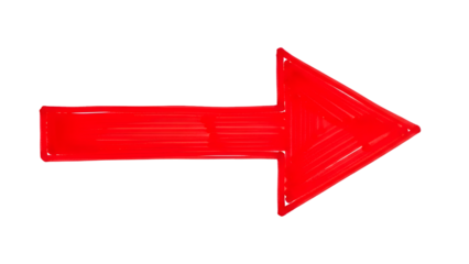 A hand-drawn red arrow pointing to the right on a black background