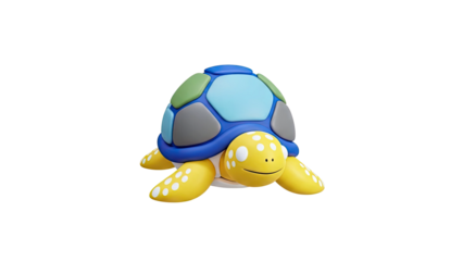 3D Render of a Cartoon Turtle Toy