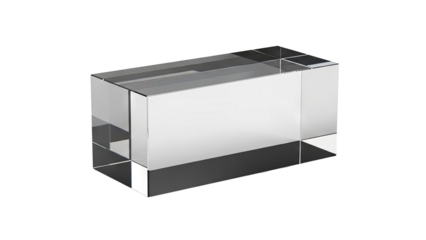 Clear Glass Rectangular Block