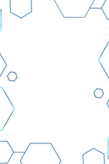 Hexagon frame png transparent digital technology background
