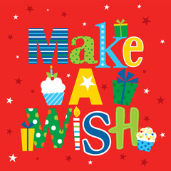 make a wish greeting card design