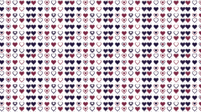 Variety of heart-shaped pattern design - Powered by Adobe