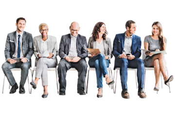 Business candidates png clipart, job interview concept, watercolor design