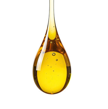 A single drop of honey falling from a honey dipper png transparent
