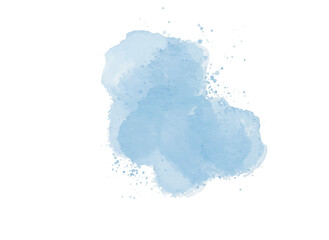Blush Blue Watercolor Stains Abstract Background with Hand-Drawn Paint Strokes for Invitations and Birthdays
