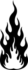 vector illustration of a burning fire
