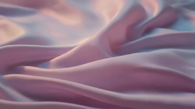 Iridescent Silk Fabric Draping with Soft Light