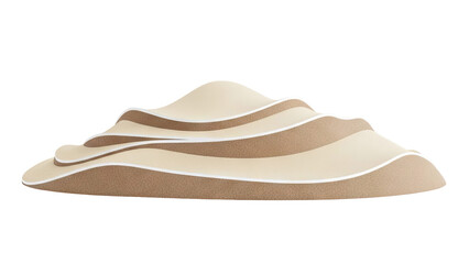 Abstract layered form with sand and cream colors