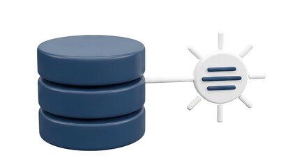 Database and Idea Bulb Icon