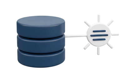 Database and Idea Bulb Icon