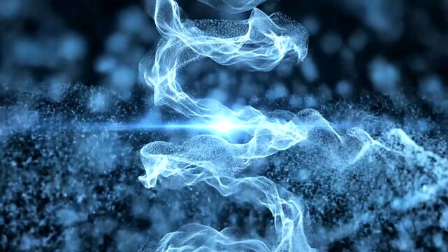Glowing DNA Double Helix Structure Animation.