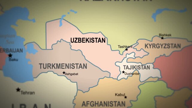 Detailed Uzbekistan map, Uzbekistan cities along Silk Road