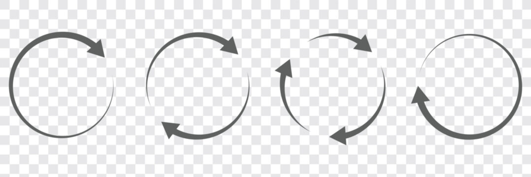 circle arrow icon set. circular arrow icon, refresh, reload arrow icon symbol sign, vector illustration