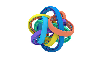 Fototapeta premium Colorful Abstract Intertwined Rings