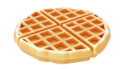 Golden Waffle with Deep Grid Pattern