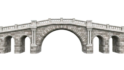 Stone Arch Bridge with Balustrade