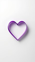 A purple heart symbol on a clean white background for awareness campaigns and social causes
