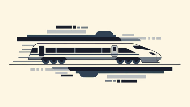 Modern High-Speed Train Moving Fast Abstract Background