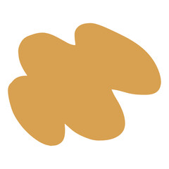 Fototapeta premium Brown irregular png shape sticker, abstract collage element