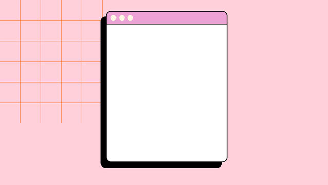 Internet browser png frame, retro style, transparent design