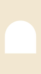 Fototapeta premium Arch geometric png frame, beige design, transparent background