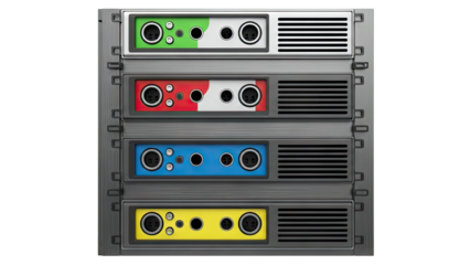 Colorful Audio Interface Rack Units