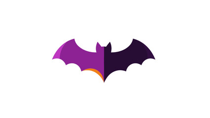 Stylized Bat Silhouette in Purple and Dark Blue for Halloween