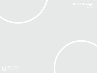Dual circle frame concept for creative poster photo layout in 4:3 ratio