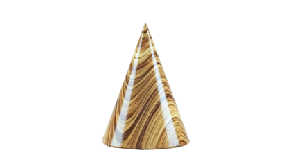 Cone with wood grain pattern