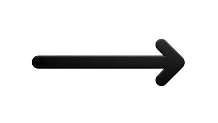 A dark matte arrow points to the right against a black background