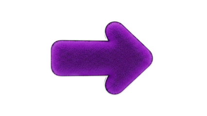 Furry Purple Arrow Pointing Right