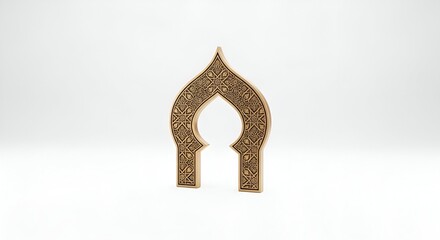 Ornate golden archway with intricate patterns and designs, viewed from the front, Feedio_Whisk_1764045209480_uv3pkg.jpg as reference