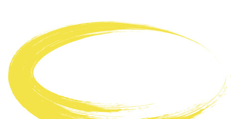 Hand drawn yellow color ink paint brush strokes isolated text design quote or text information. eps 10