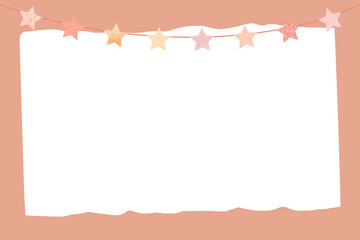 Obraz premium Cute png party decoration frame, background