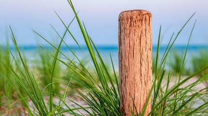 Single Cork in Grassy Field at Sunset