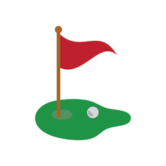 golf  logo icon illustration flat