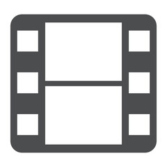Film strip icon png, transparent background