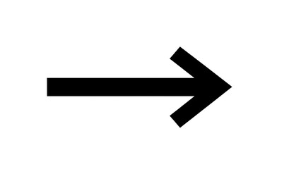 an outline of a rightward pointing arrow on a black background