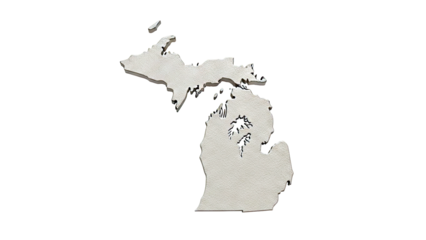 3D Map of Michigan