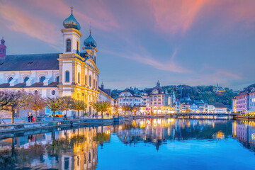 Lucerne city skyline  in  Switzerland