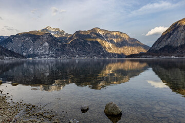 View of Hallstatt Lake in Austria