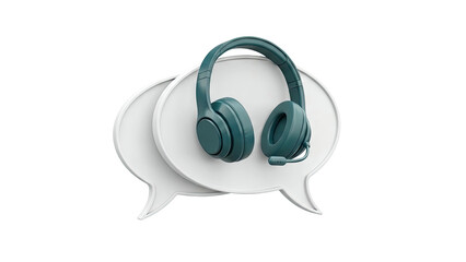 Headset on Speech Bubbles