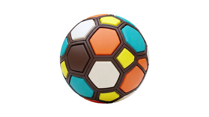 Fototapeta premium Colorful Hexagonal Soccer Ball