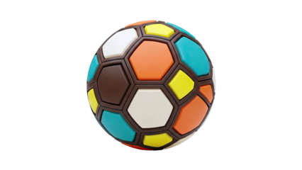 Colorful Hexagonal Soccer Ball