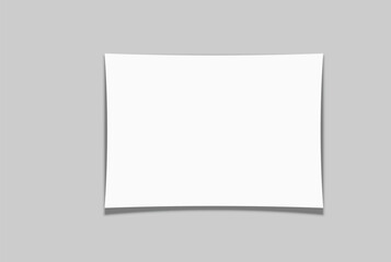 White paper mockup with folded corner isolated on background, clean paper texture for notebook, journal, poster, paper sheets, folded booklets, print, magazines, catalogs or newspapers. Vector