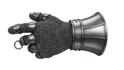 Medieval Gauntlet with Chainmail and Plating