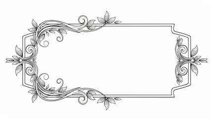 Ornate Vintage Frame With Floral Decorative Elements